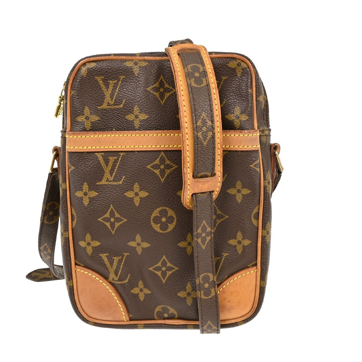 Louis Vuitton Danube Handbag Monogram Canvas, BROWN, CANVAS, Shoulder bag
