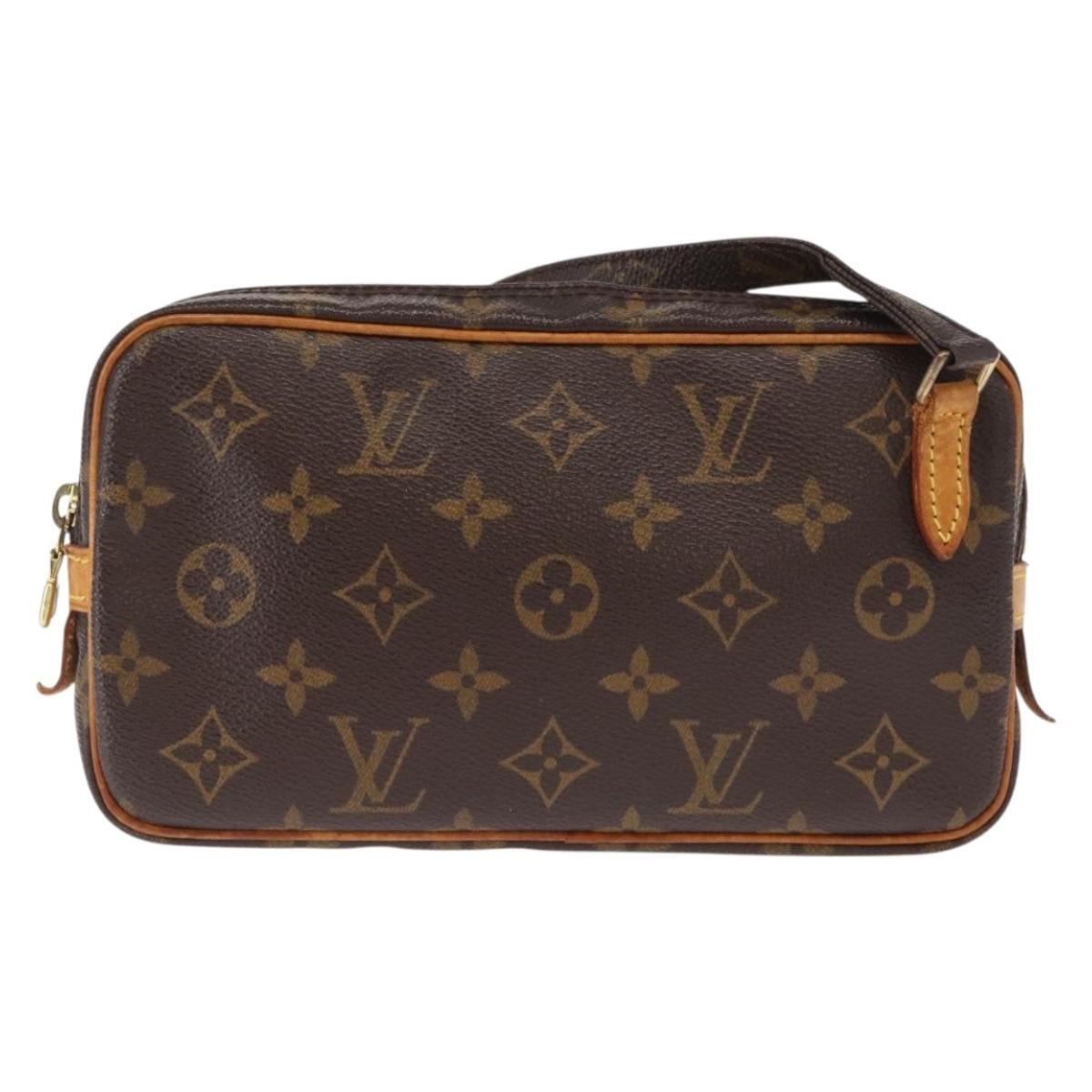 Louis Vuitton Pochette Marly Bandouliere Bag Monogram Canvas, BROWN, CANVAS, Shoulder bag