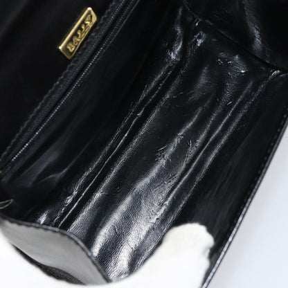 Bally Vintage Handbag Leather, Black, Leather, Handbag