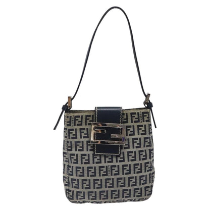 Fendi Vintage Shoulder Bag Zucca Canvas, NAVY, CANVAS, Shoulder bag