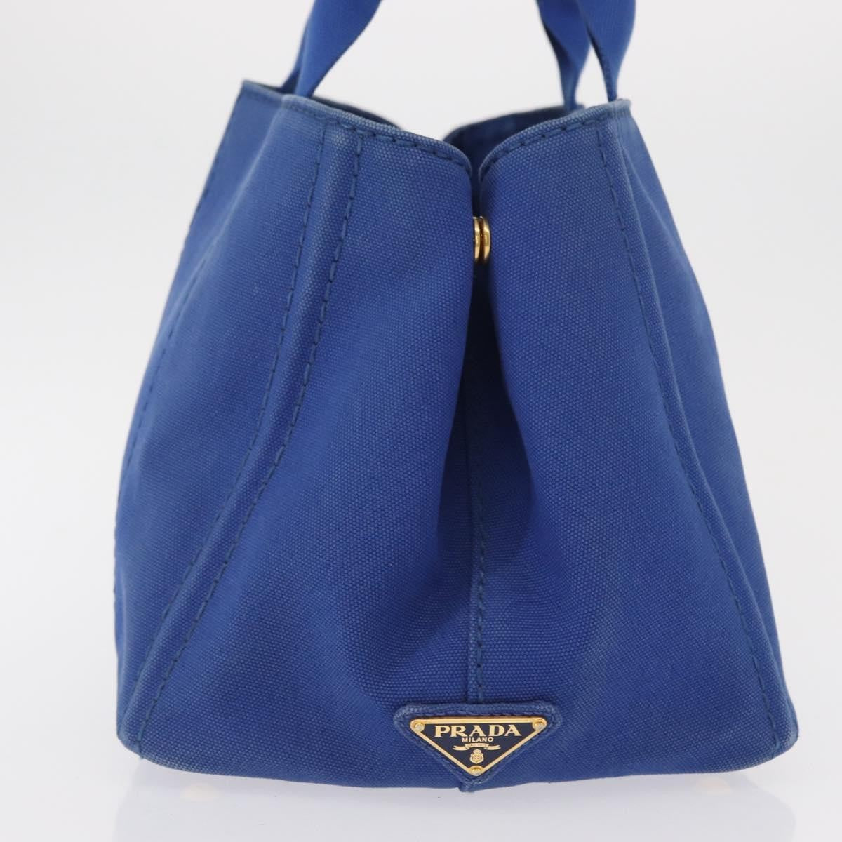 Prada Canapa Open Tote Canvas, BLUE, CANVAS, Tote bag