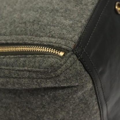 Saint Laurent Downtown Tote Wool, GRAY, WOOL, Tote bag