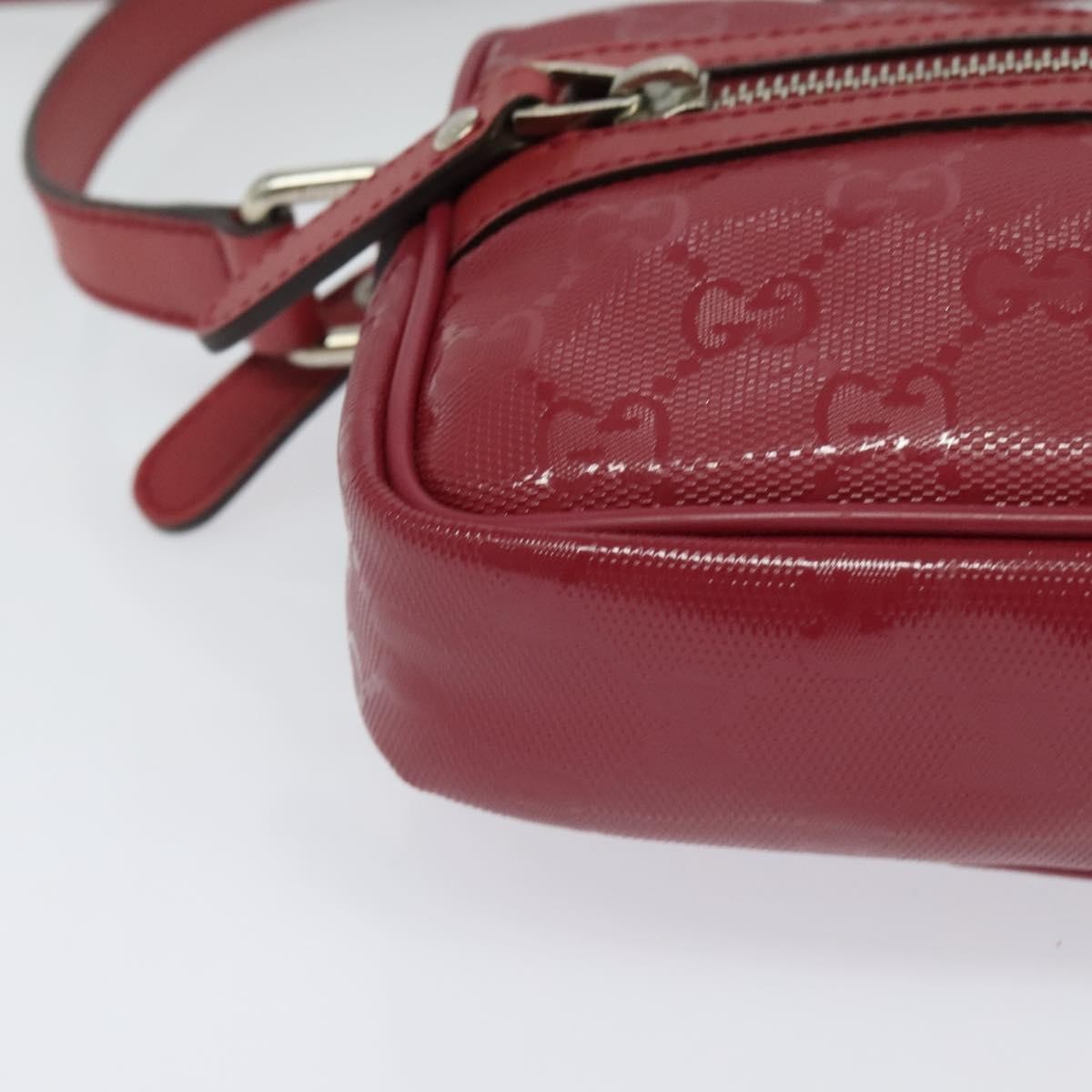 Gucci Zip Messenger Bag (Outlet) Canvas, RED, CANVAS, Shoulder bag