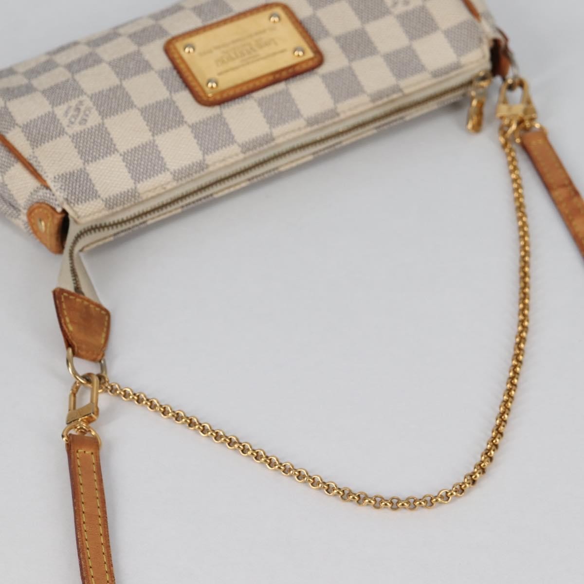 Louis Vuitton Eva Handbag Damier, WHITE, CANVAS, Shoulder bag