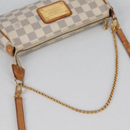 Louis Vuitton Eva Handbag Damier, WHITE, CANVAS, Shoulder bag