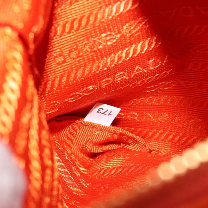 Prada Flat Messenger Tessuto with Leather, Orange, Nylon, Shoulder Bag
