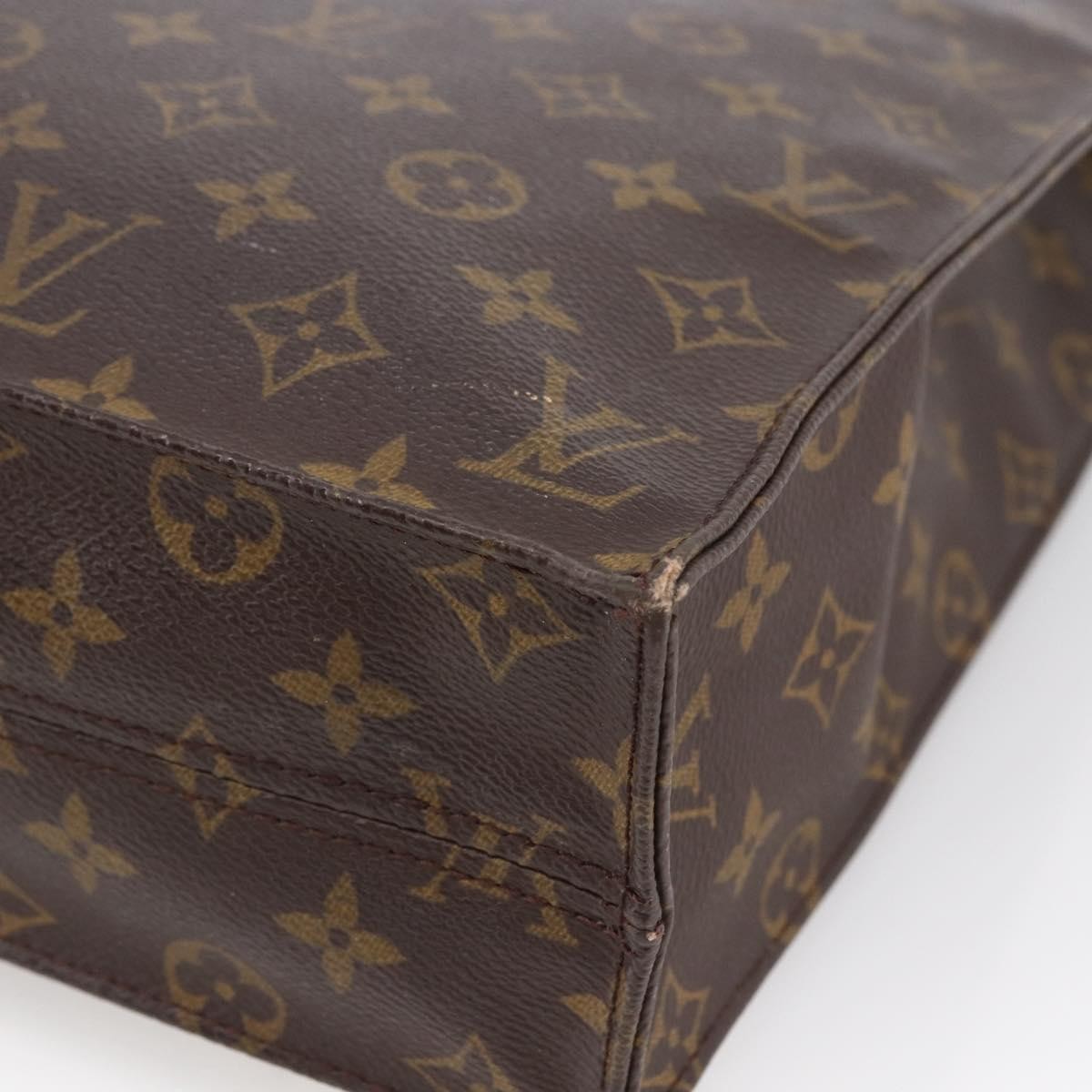 Louis Vuitton Vintage Sac Plat Bag Monogram Canvas, BROWN, CANVAS, Tote bag