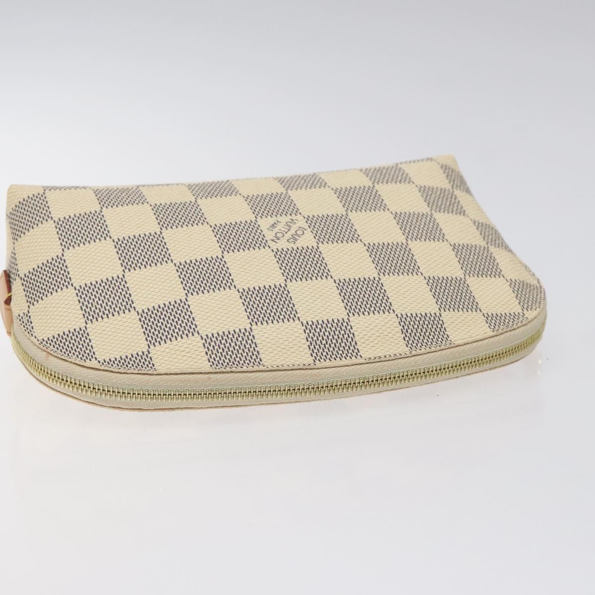 Louis Vuitton Cosmetic Pouch Damier, WHITE, CANVAS, Toiletry Case