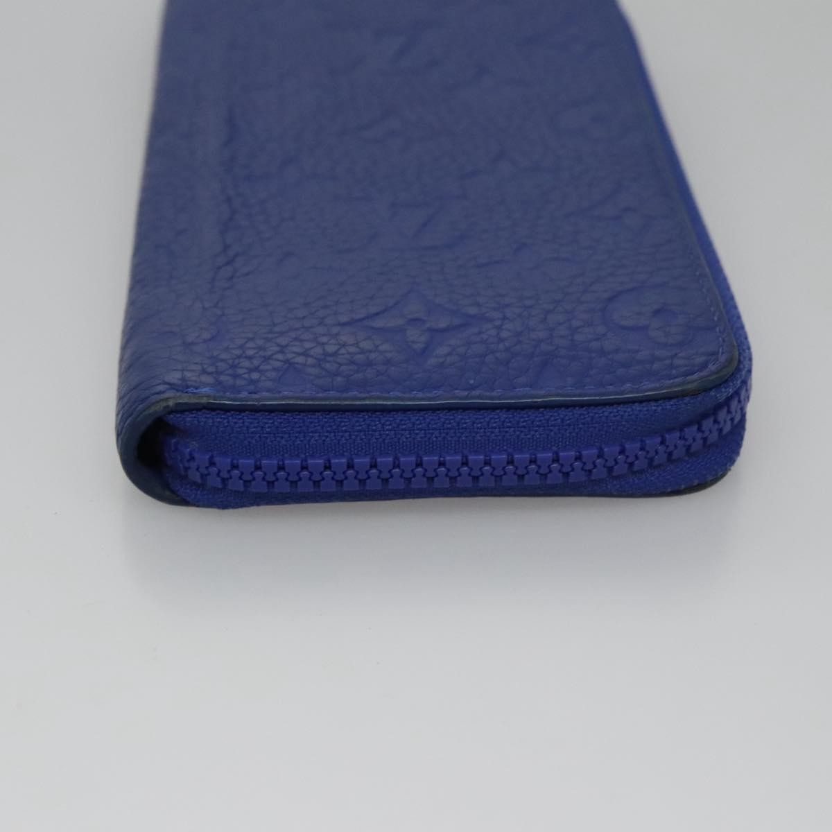 Louis Vuitton Zippy Wallet NM Taurillon Leather, Blue, Canvas, Wallet