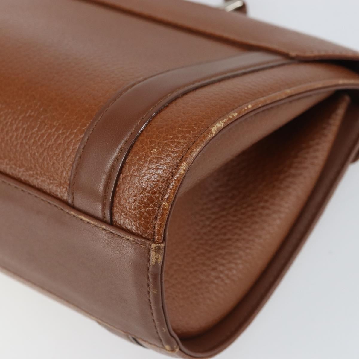 Burberry Vintage Handbag Leather, BROWN, LEATHER, Handbag