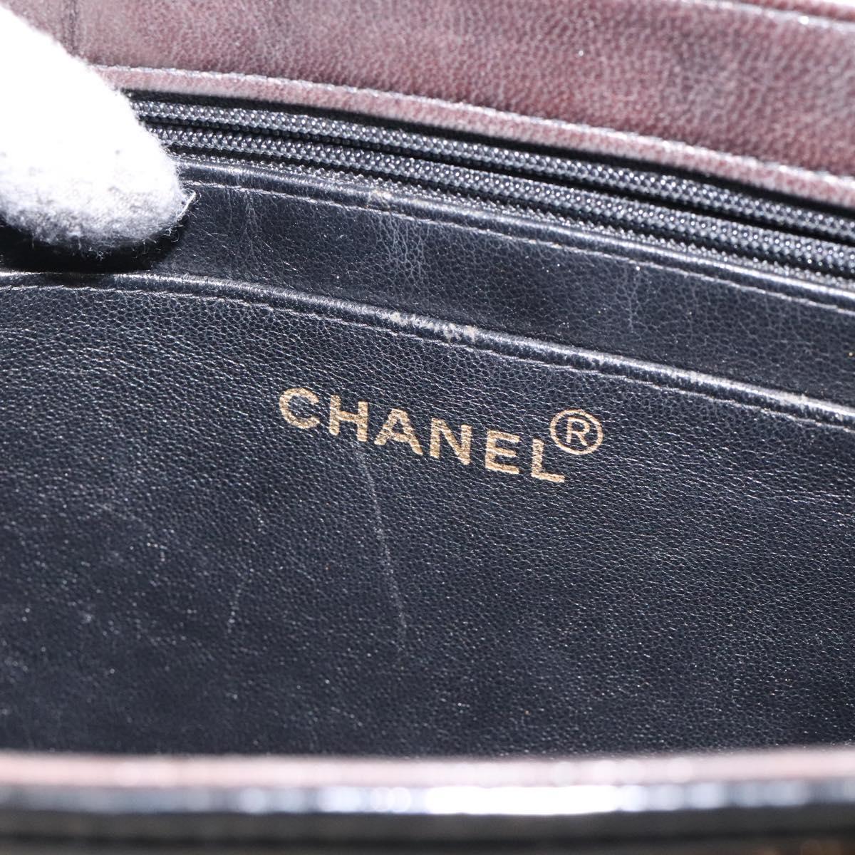 Chanel Vintage Chain Handle Tote Patent leather, BLACK, PATENT_LEATHER, Tote bag