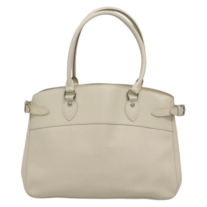 Louis Vuitton Passy Tote Epi Leather, WHITE, LEATHER, Tote bag