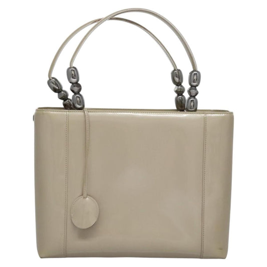 Christian Dior Pearl Lady Dior Bag Patent leather, BEIGE, PATENT_LEATHER, Handbag