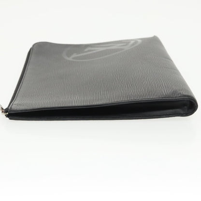 Louis Vuitton Pochette Jour Initials Epi Leather, BLACK, LEATHER, Clutche & pouche