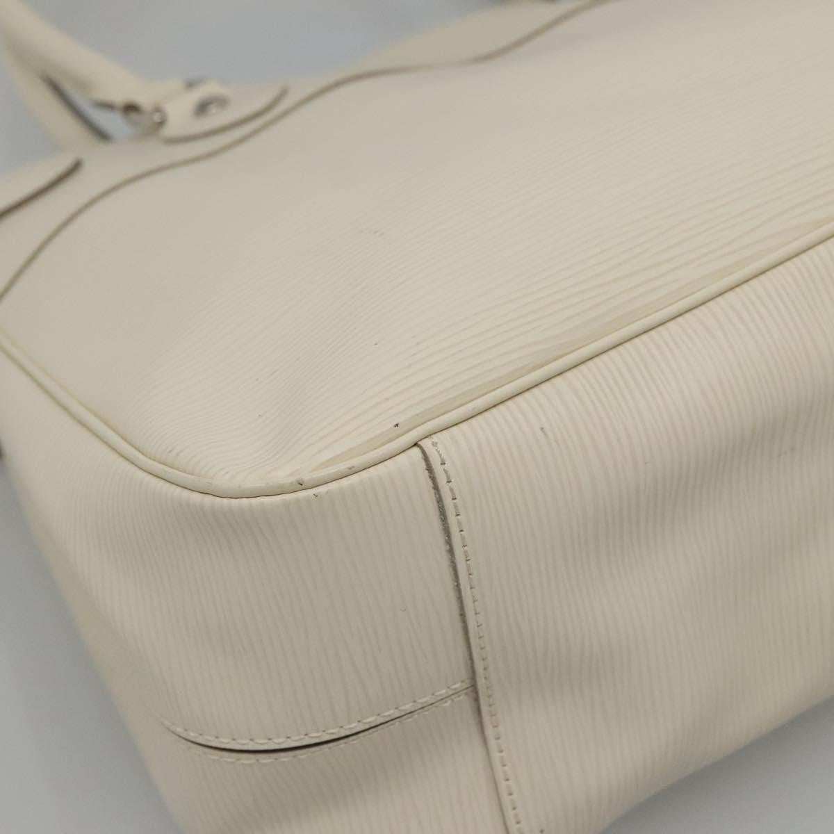 Louis Vuitton Passy Tote Epi Leather, WHITE, LEATHER, Tote bag
