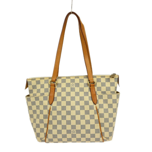 Louis Vuitton Totally Handbag Damier azur, WHITE, CANVAS, Tote bag