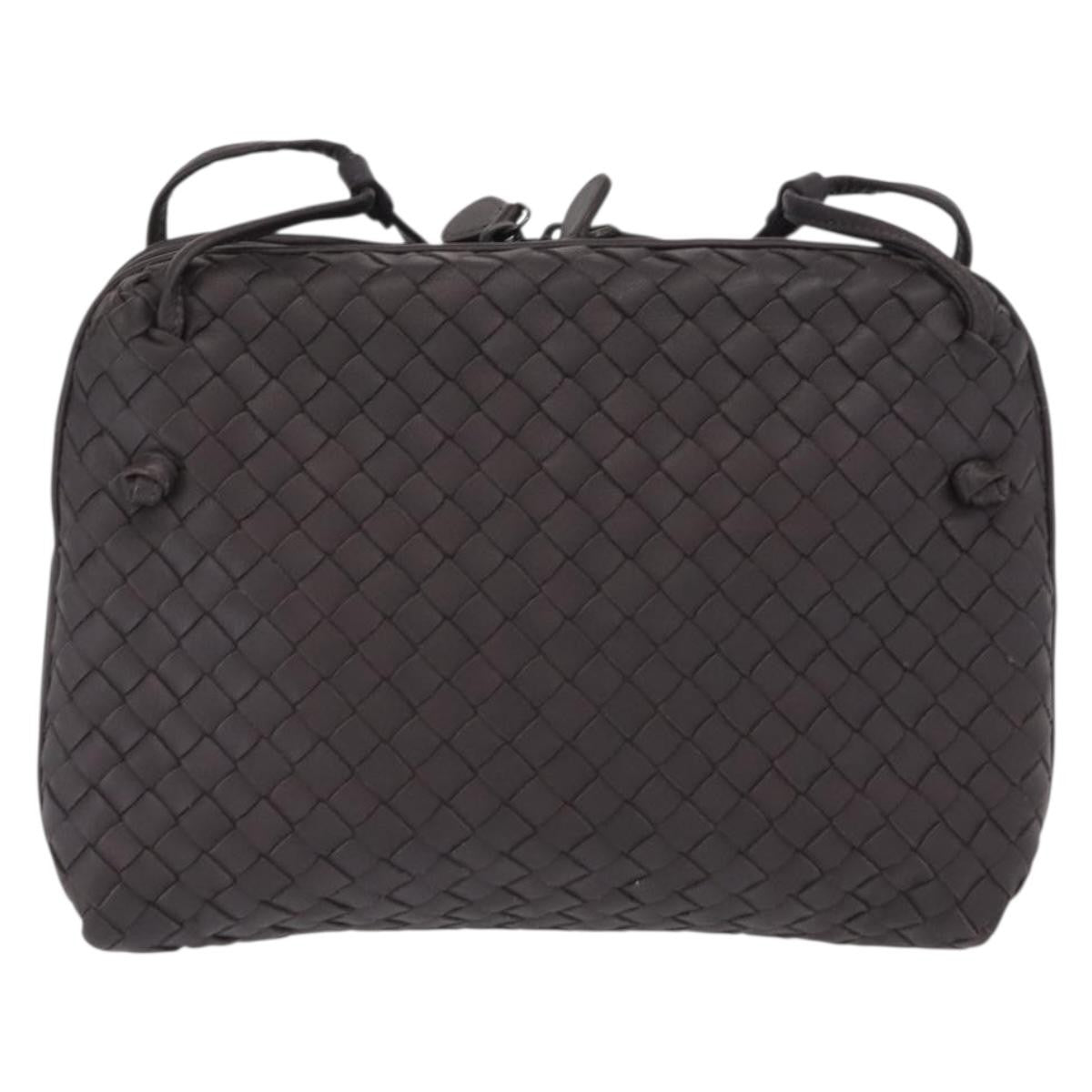 Bottega Veneta Nodini Crossbody Bag Intrecciato Nappa, BROWN, LEATHER, Shoulder bag