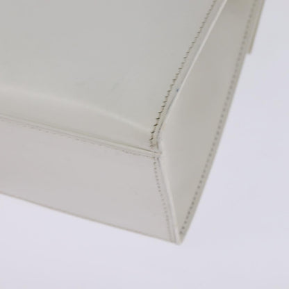 Celine Gancini Handbag Leather, WHITE, LEATHER, Handbag
