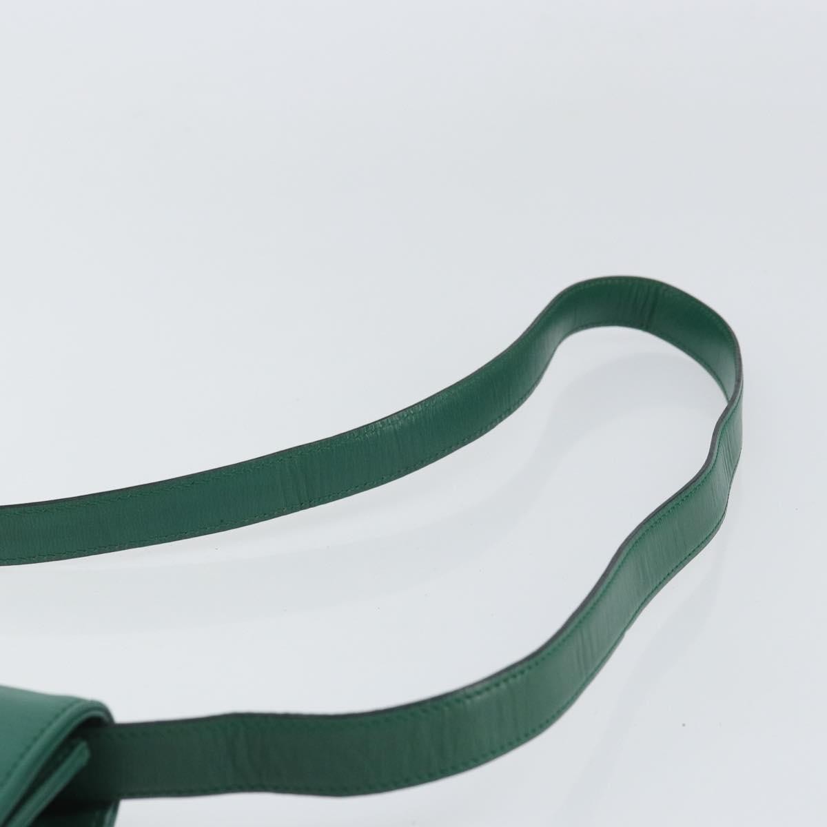 Christian Dior Vintage Shoulder Bag Leather, GREEN, LEATHER, Shoulder bag