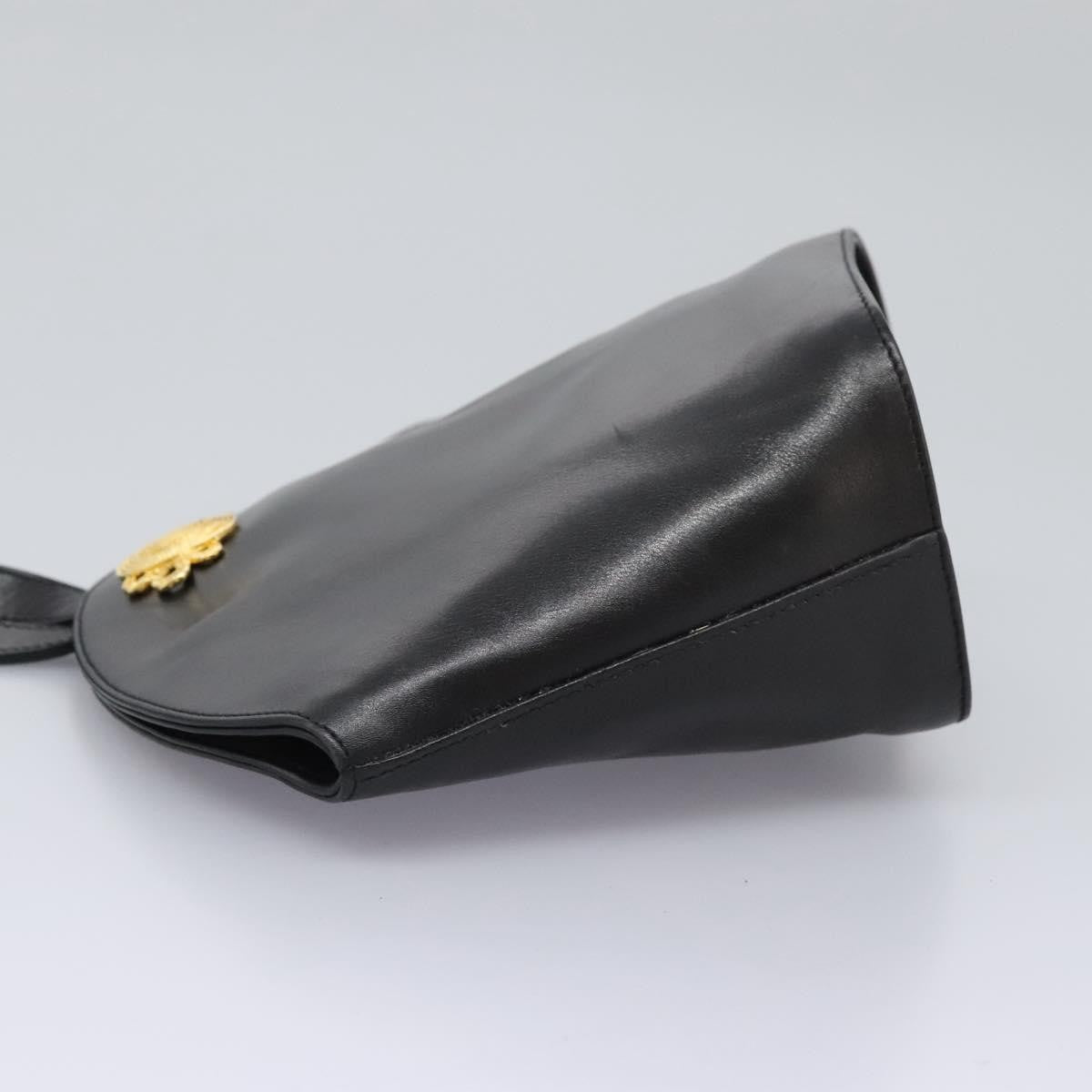 Salvatore Ferragamo Vintage Shoulder Bag Leather, BLACK, LEATHER, Shoulder bag