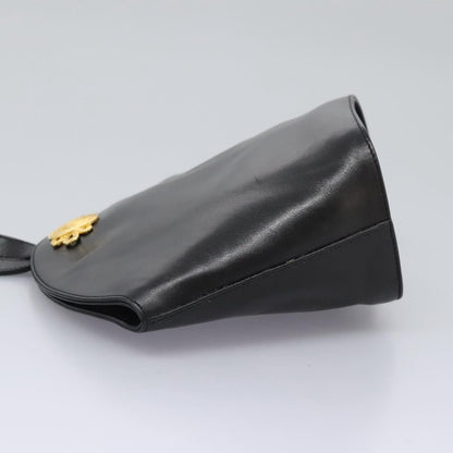 Salvatore Ferragamo Vintage Shoulder Bag Leather, BLACK, LEATHER, Shoulder bag