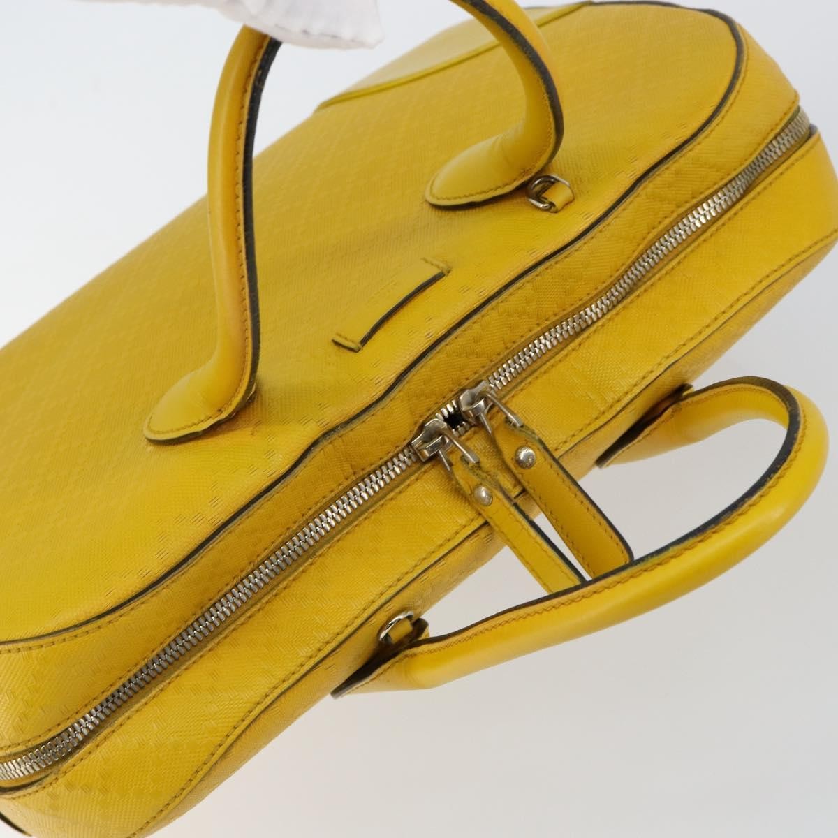 Gucci Bright Top Handle Bag Diamante Leather, YELLOW, LEATHER, Handbag