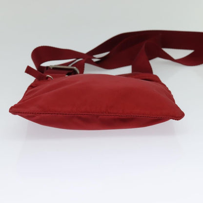 Prada Front Pocket Messenger Bag Tessuto, Red, Nylon, Shoulder Bag