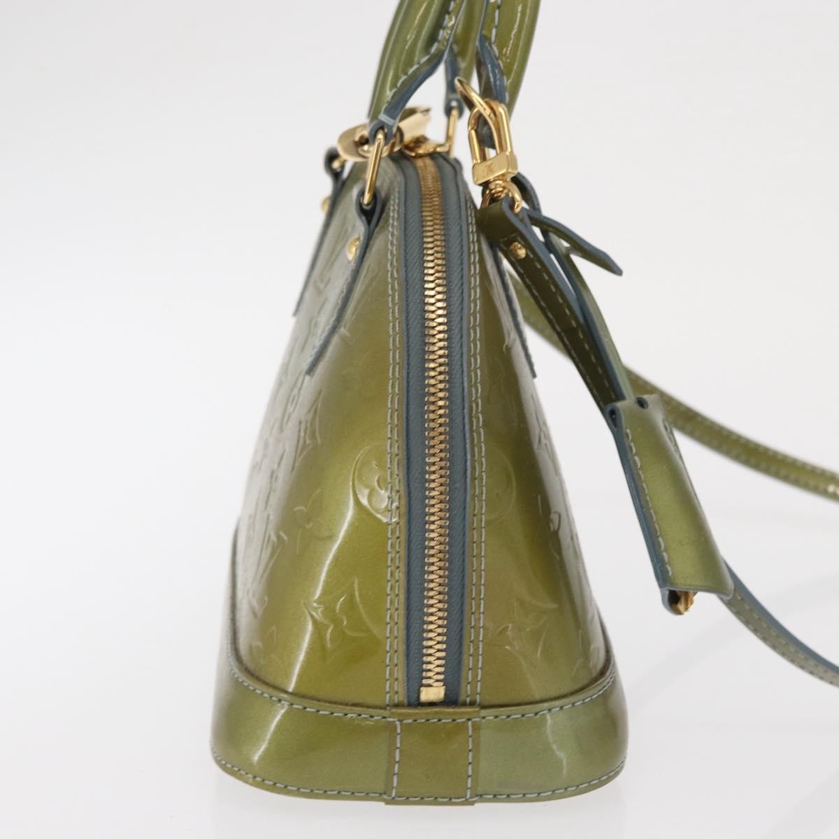 Louis Vuitton Alma Handbag Patent Leather, KHAKI, PATENT_LEATHER, Handbag