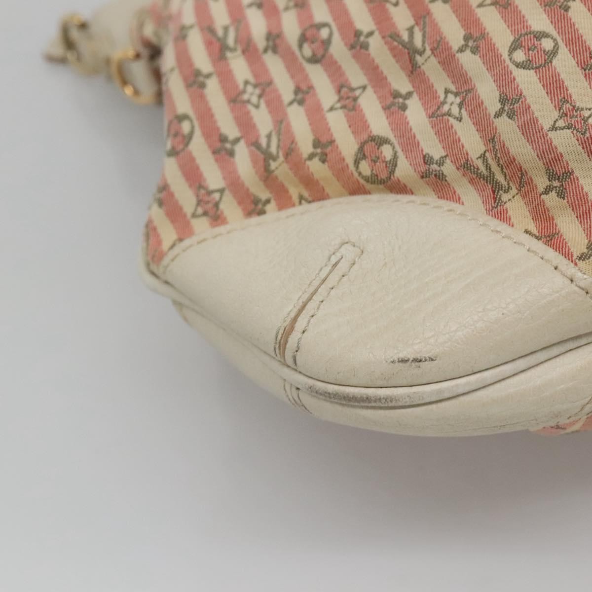 Louis Vuitton Marina Handbag Mini Lin Croisette, PINK, CANVAS, Handbag