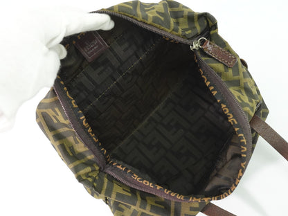 Fendi Vintage Zucca Handbag Zucca, BROWN, CANVAS, Handbag