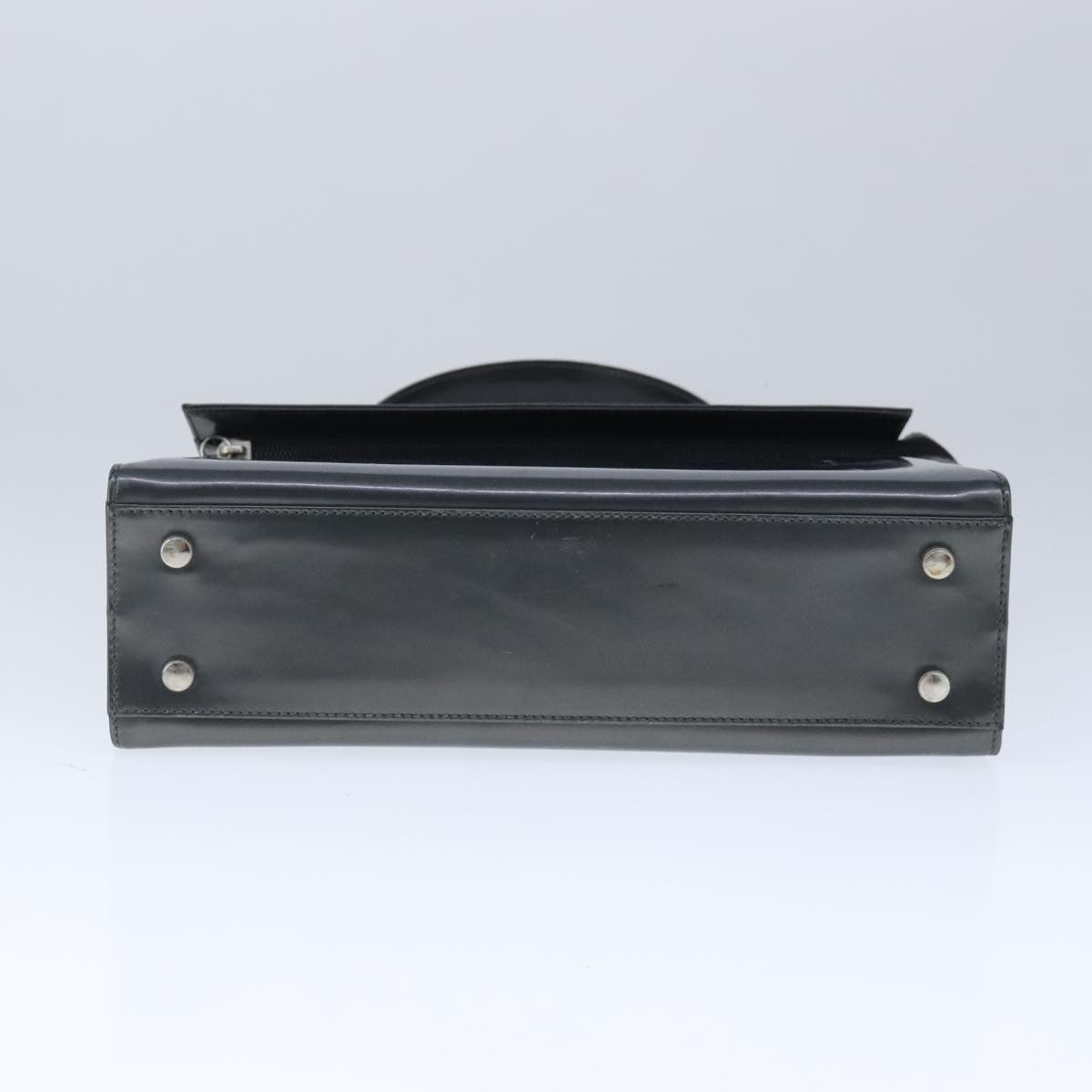 Salvatore Ferragamo Gancini handbag Leather, BLACK, LEATHER, Handbag