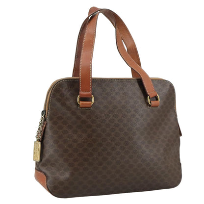 Celine Macadam Handbag Macadam with leather, BROWN, PVC, Handbag
