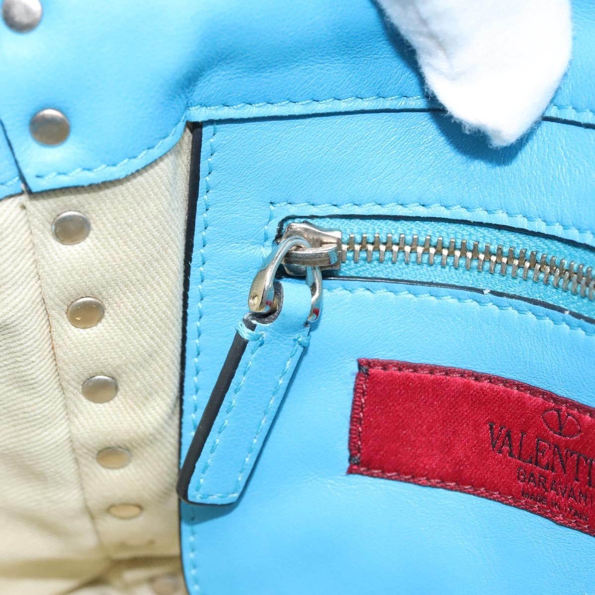 Valentino Garavani Rockstud Tote Soft Leather, BLUE, LEATHER, Tote bag