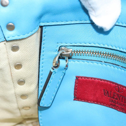 Valentino Garavani Rockstud Tote Soft Leather, BLUE, LEATHER, Tote bag