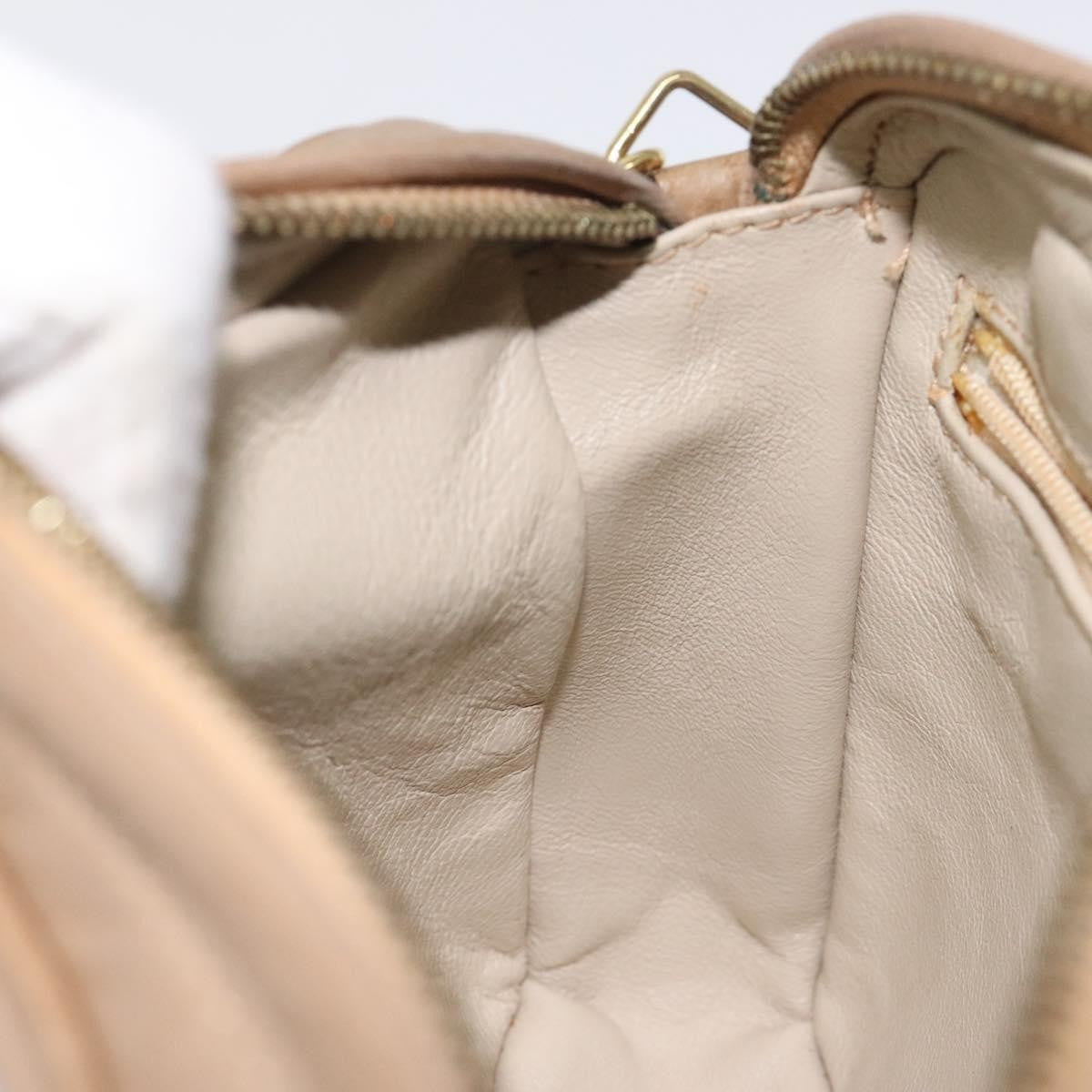 Chanel Vintage Camera Tassel Bag Lambskin, BEIGE, LEATHER, Crossbody bag