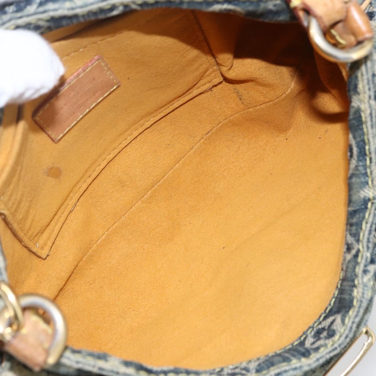 Louis Vuitton Pleaty Raye Handbag Striped Monogram Denim, BLUE, DENIM_JEANS, Shoulder bag