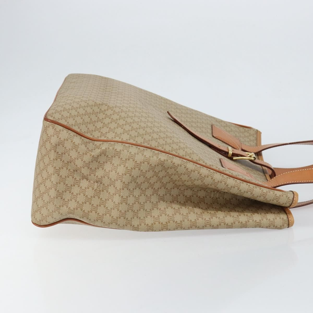Celine Macadam Shoulder Bag PVC Leather, BEIGE, CANVAS, Shoulder bag