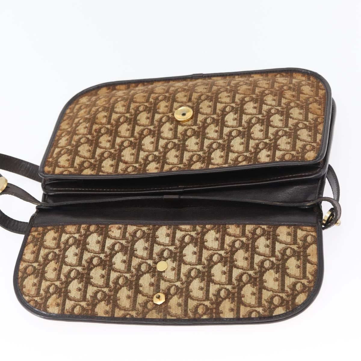 Christian Dior Trotter shoulder bag Canvas, BROWN, CANVAS, Shoulder bag