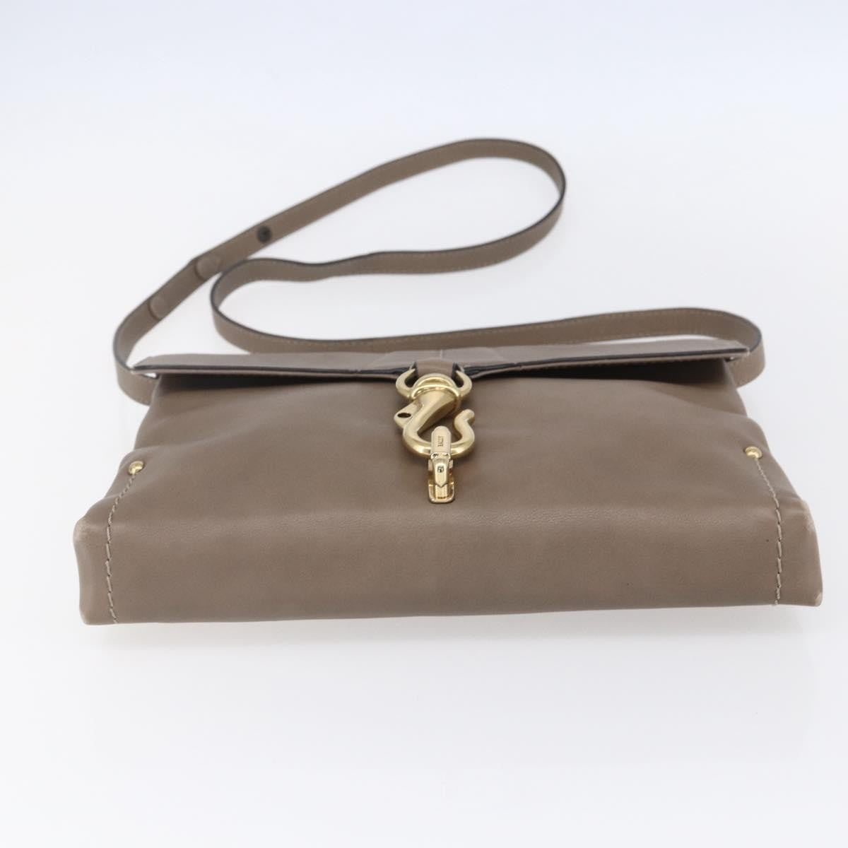 Bally Vintage Shoulder Bag Leather, BEIGE, LEATHER, Shoulder bag