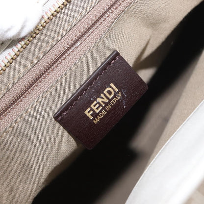 Fendi Roll Tote Zucca Canvas and Leather, BEIGE, CANVAS, Tote bag