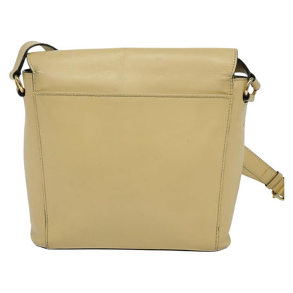 Celine Shoulder Bag Leather, BEIGE, LEATHER, Shoulder bag