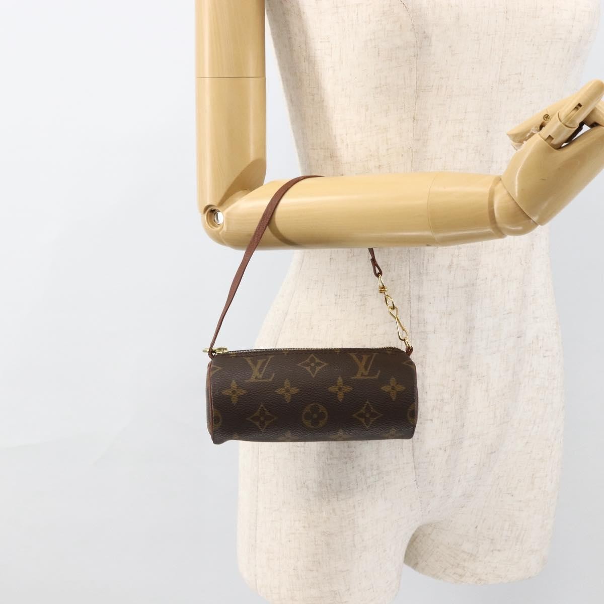 Louis Vuitton Papillon Pochette Monogram Canvas, BROWN, CANVAS, Clutche & pouche