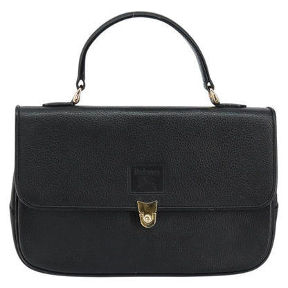 Burberry Vintage Handbag Leather, BLACK, LEATHER, Handbag