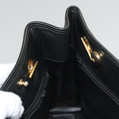 Chanel Chain Shoulder Bag Leather, Black, Leather, Shoulder Bag