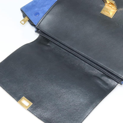 Celine Tricolor Trapeze Bag Leather, BEIGE, LEATHER, Handbag