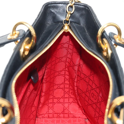 Christian Dior Vintage Lady Dior Bag Cannage Quilt Lambskin, BLACK, LEATHER, Handbag