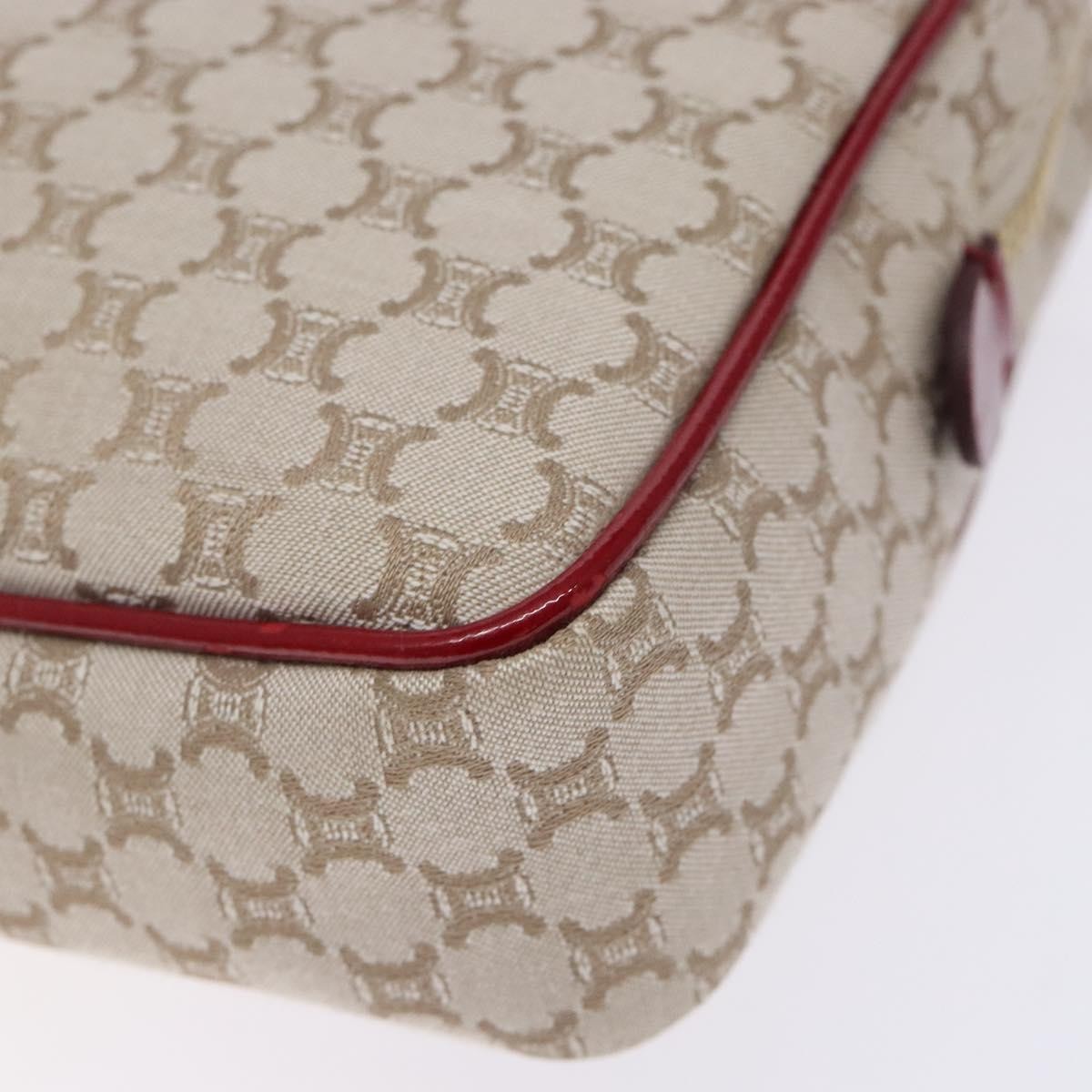 Celine Vintage Macadam Shoulder Bag Canvas, BEIGE, CANVAS, Shoulder bag