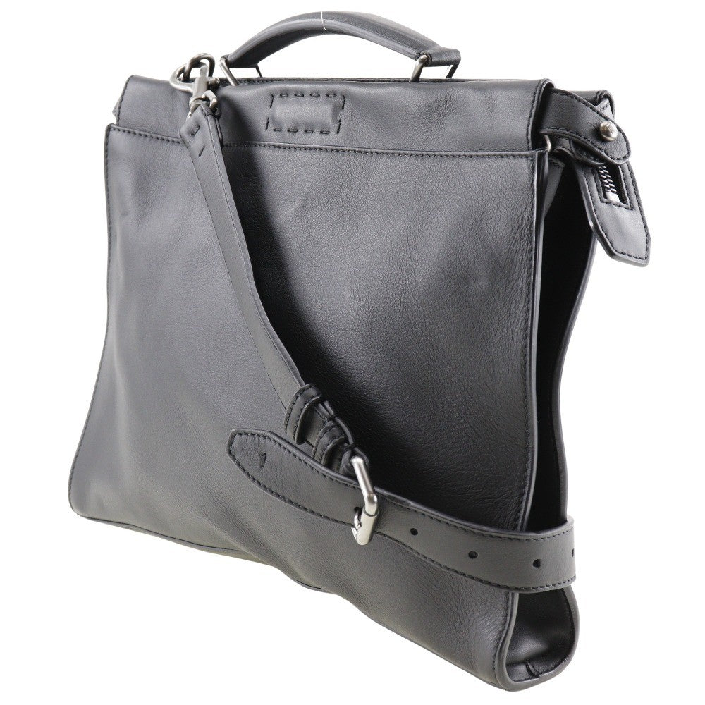 Fendi Peekaboo Iconic Fit Bag Leather, BLACK, LEATHER, Briefcase
