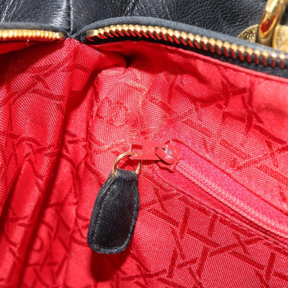 Christian Dior Vintage Lady Dior Bag Cannage Quilt Lambskin, Black, Leather, Handbag