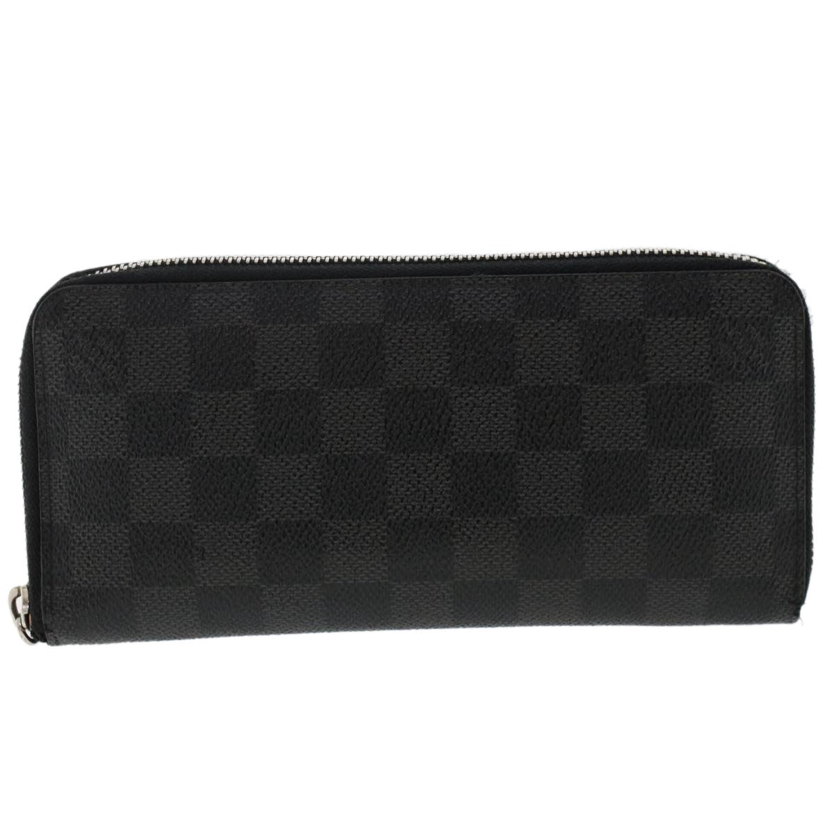Louis Vuitton Zippy wallet vertical Damier Graphite, BLACK, CANVAS, Wallets